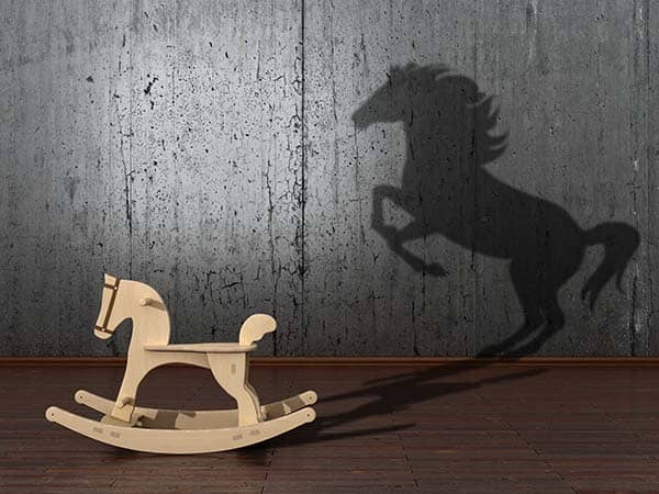 Competitive advantage - rocking horse to real horse